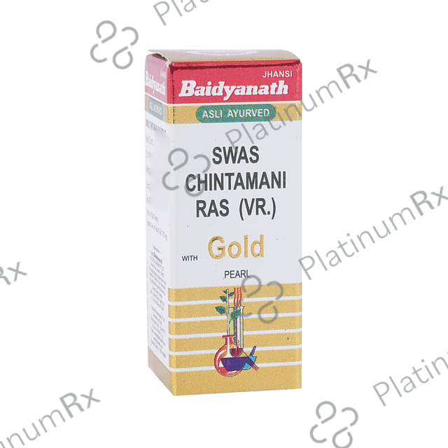 Baidyanath (Jhansi) Swas Chintamani Ras (Vr.) with Gold Pearl 10 tablets