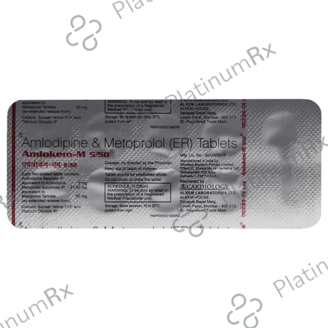 Amlokem M 5/50mg Tablet 10s