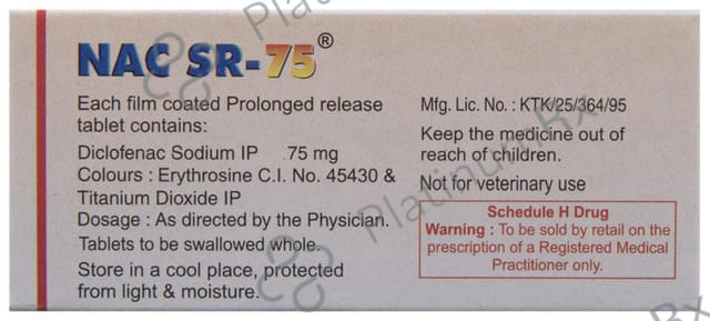 Nac SR 75mg Tablet PR 10s