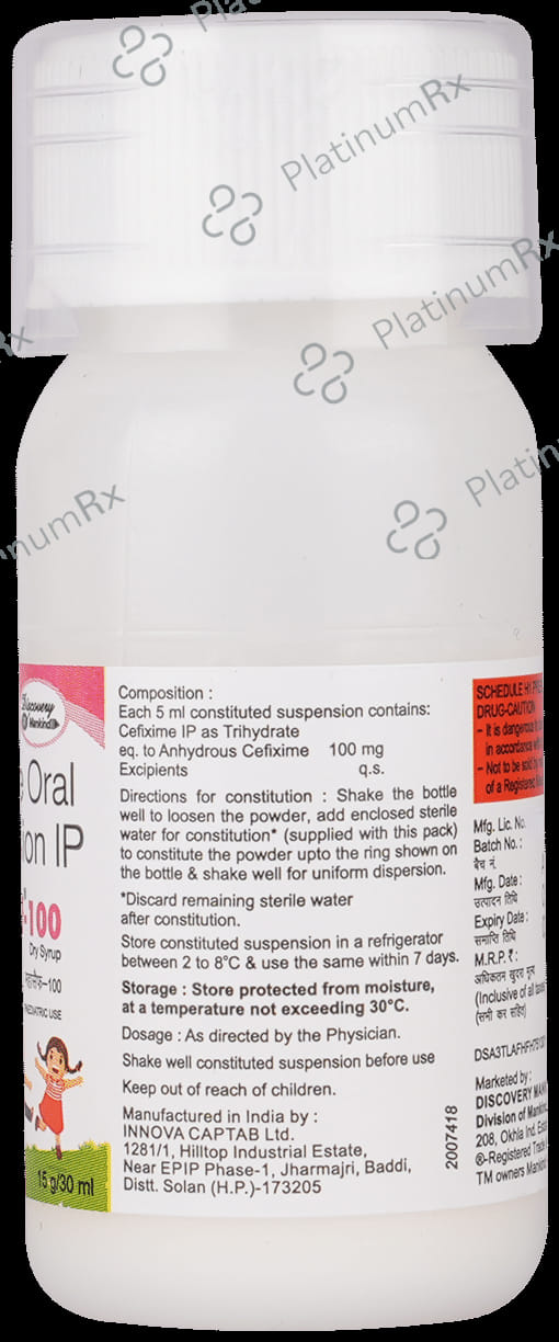 Mahacef 100mg Dry Syrup 30ml