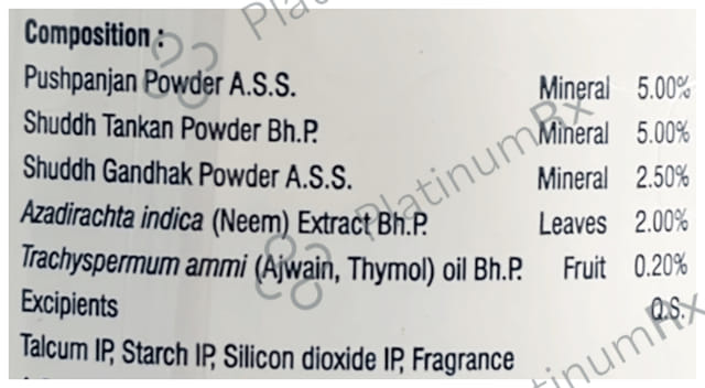 Vasu Cutis Dusting Powder