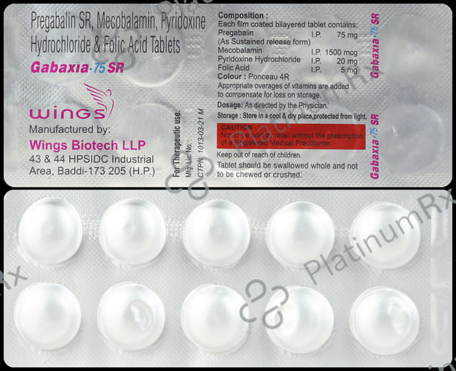 Gabaxia 75 Tablet SR 10s