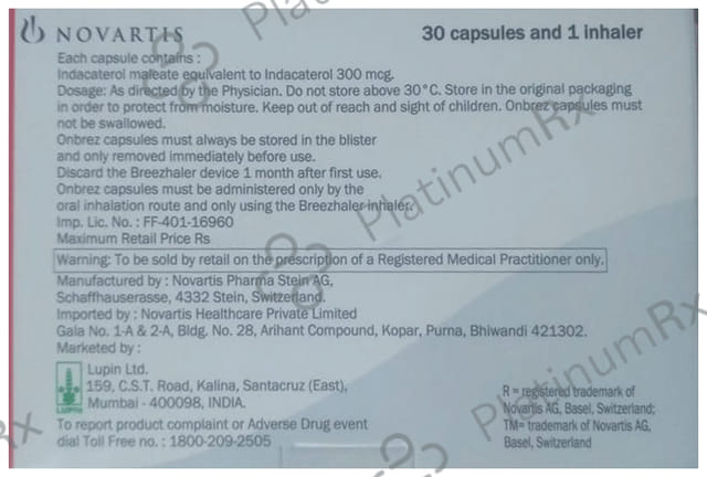 Onbrez 300mcg Breezhaler