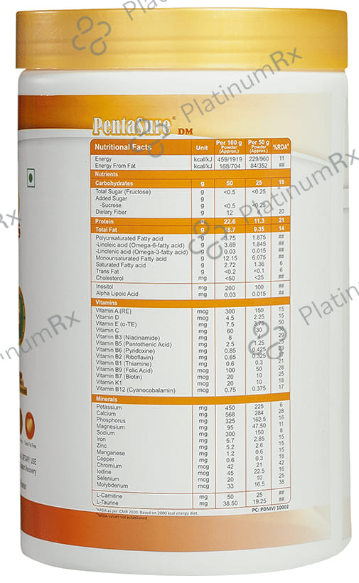 PentaSure DM Diabetes Care Vanilla Flavour Powder 1kg