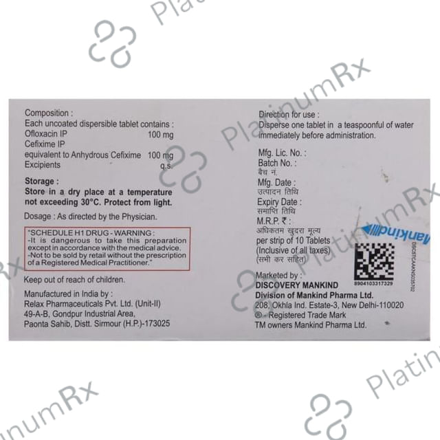 Zenflox Plus 100/100mg Tablet 10s