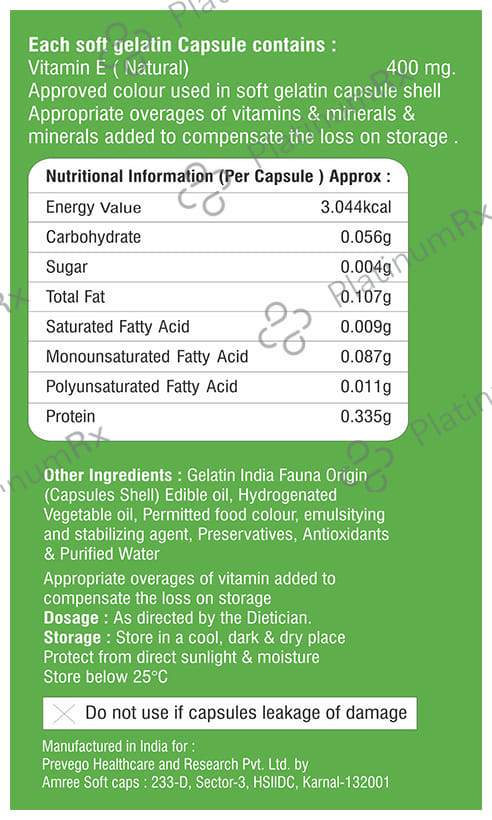 E Vitamin 400 Softgel Capsule 10s