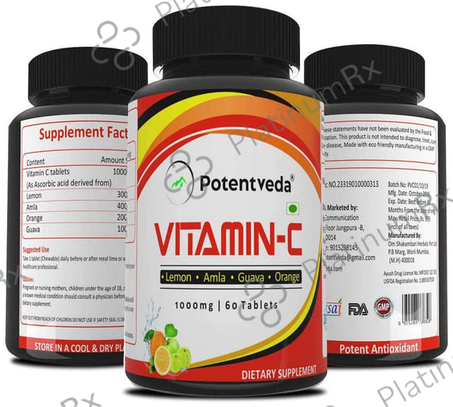 Potentveda Vitamin C 1000mg Tablet 60s