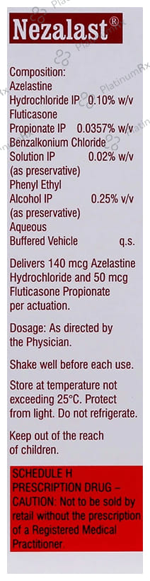 Nezalast 140/50mcg Nasal Spray 1s