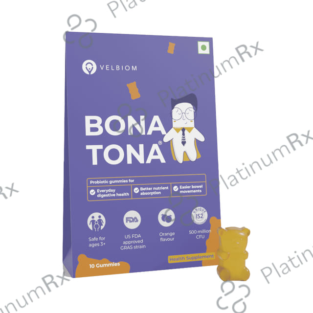 Velbiom Bona Tona Probiotic Gummy Health Supplement Orange