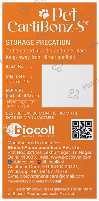 Biocoll Vet Pet Cartibonz S Tablet