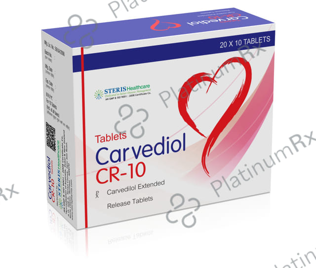 Carvediol CR 10mg Tablet 10s