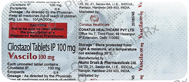 Vascilo 100mg Tablet