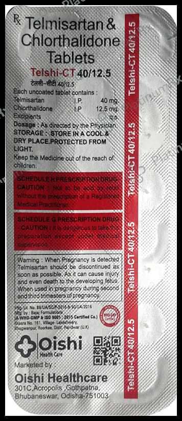 Telshi-CT 40/12.5 Tablet