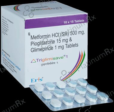 Triglimisave 1/500/15mg Tablet SR 15s