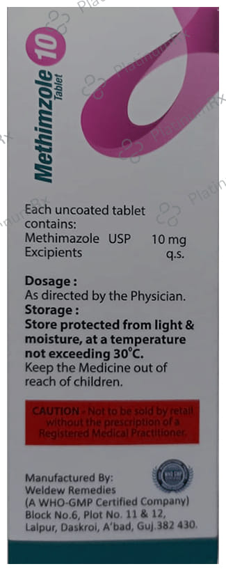 Methimzole 10mg Tablet 10s