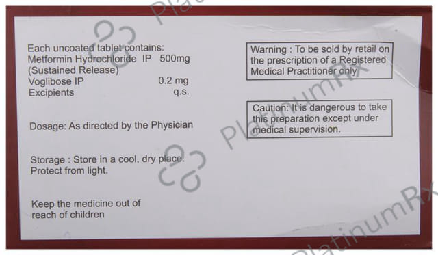 Voglikem M 500/0.2mg Tablet SR 10s