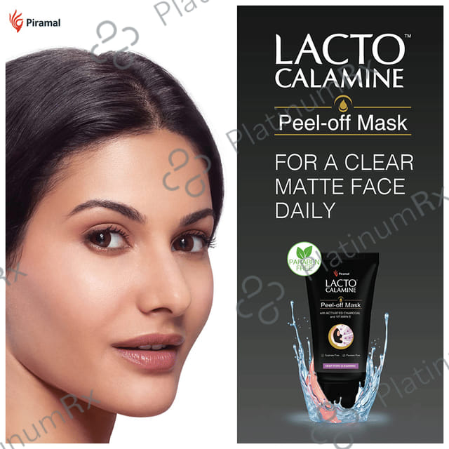 Lacto Calamine Peel Off Mask with Activated Charcoal and Vitamin E Mask 60gm