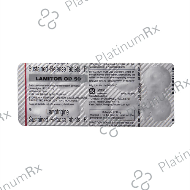 Lamitor OD 50mg Tablet SR 10s