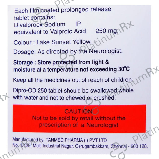 Dipro OD 250mg Tablet
