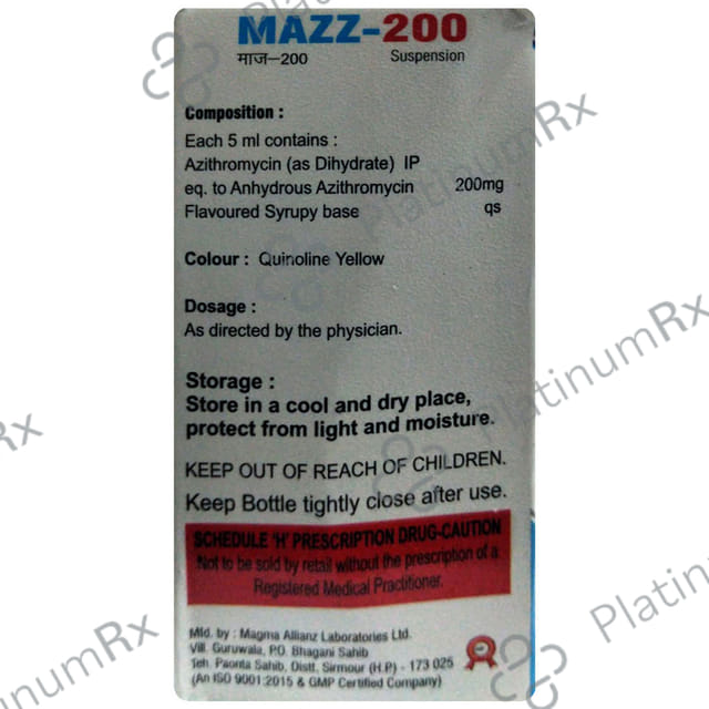 Mazz 200mg/5ml Syrup 30 Syrup