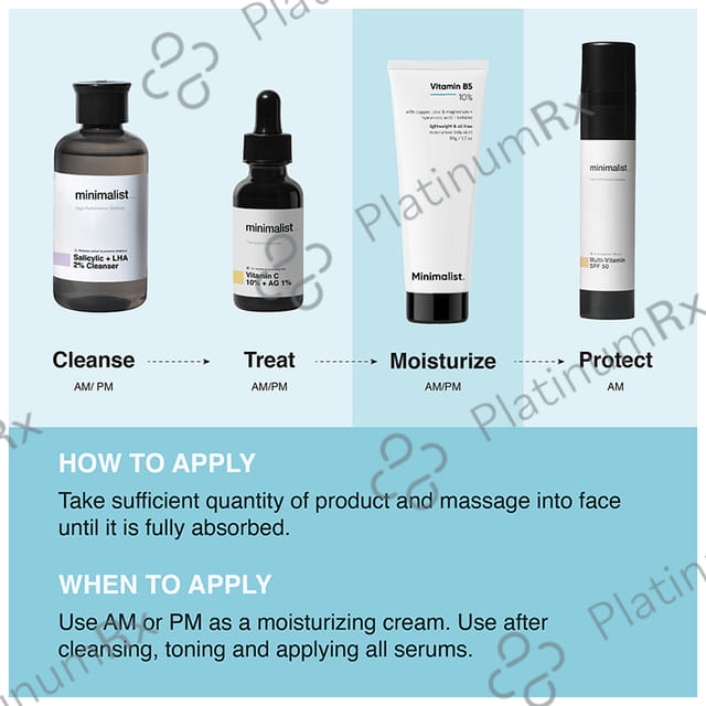 Minimalist 10% Vitamin B5 Moisturiser 50gm