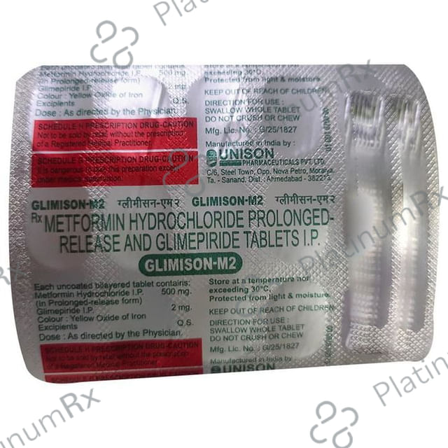 Glimison M 2/500mg Tablet PR 15s