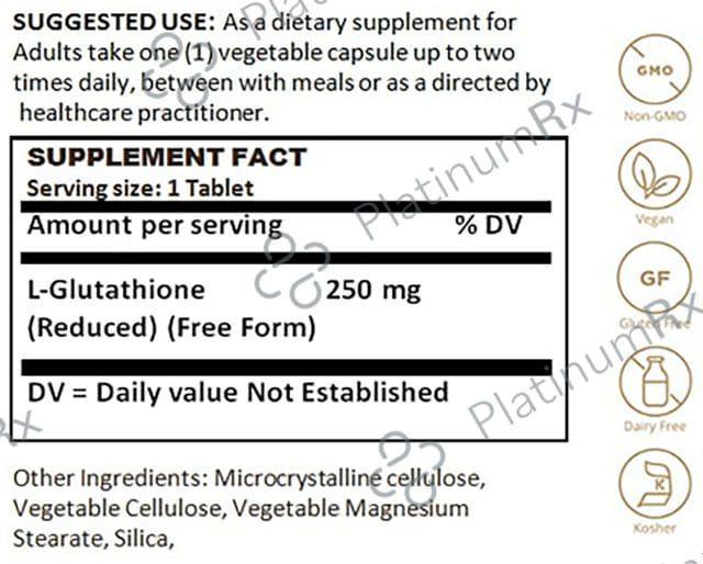 Solgar Reduced L-Glutathione 250mg Vegetable Capsule
