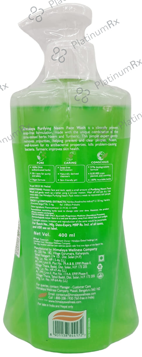 Himalaya Herbals Purifying Neem Face Wash 400 ml