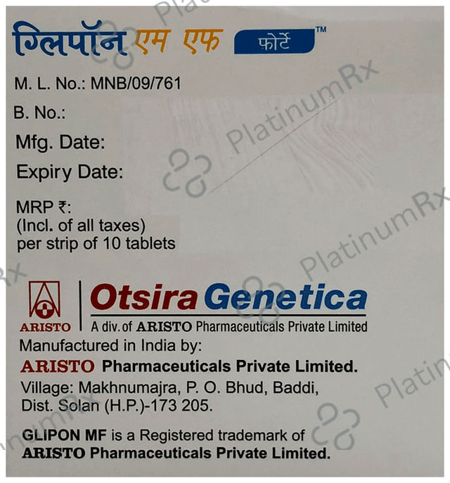 Glipon MF Forte 1000/20mg Tablet ER 10s