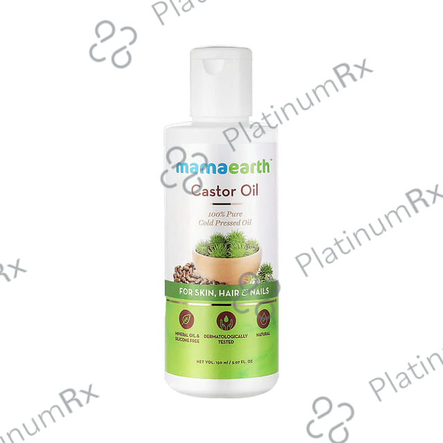 Mamaearth Cold-Pressed Castor Oil for Skin, Hair & Nails - Mineral Oil & Silicone-Free