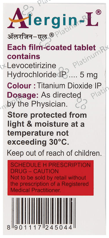 Alergin L 5mg Tablet 10s