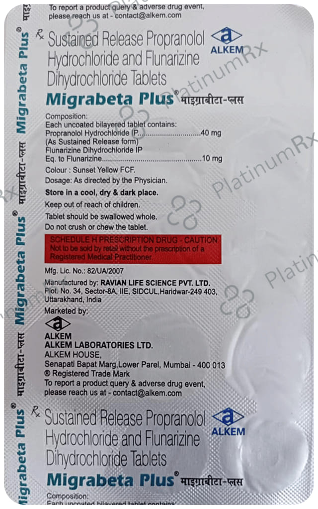 Migrabeta Plus 10/40mg Tablet 15s