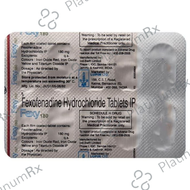 Fexy 180mg Tablet 10s