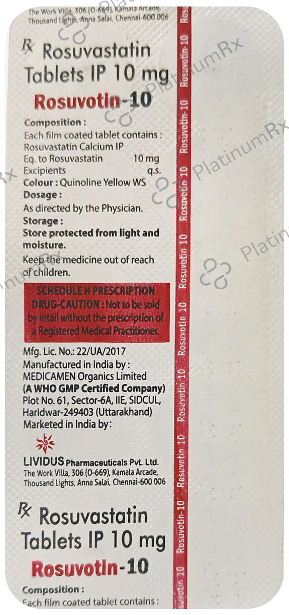 Rosuvotin 10mg Tablet 10s