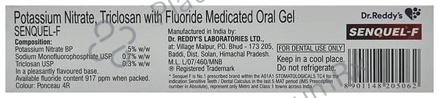 Senquel F Foaming Medicated Oral Gel 50gm