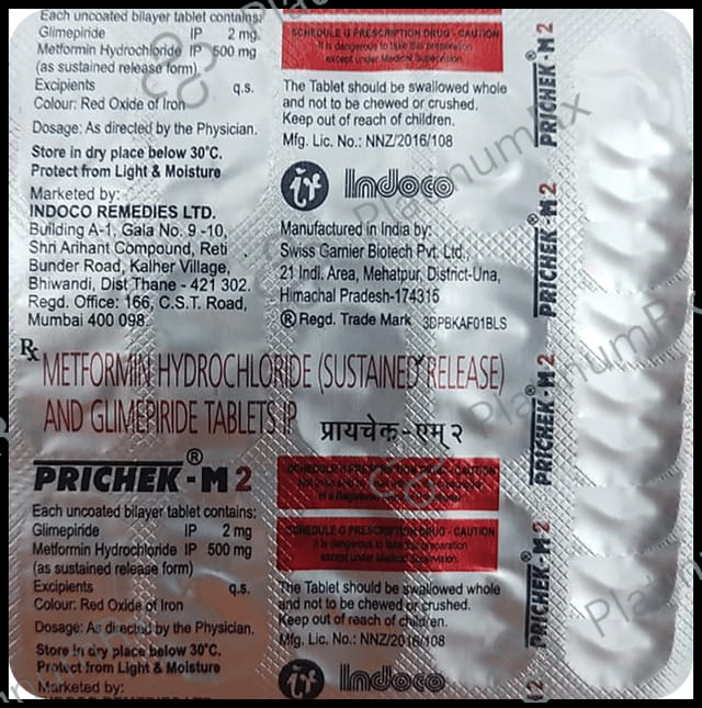 Prichek M 2/500mg Tablet SR 15s