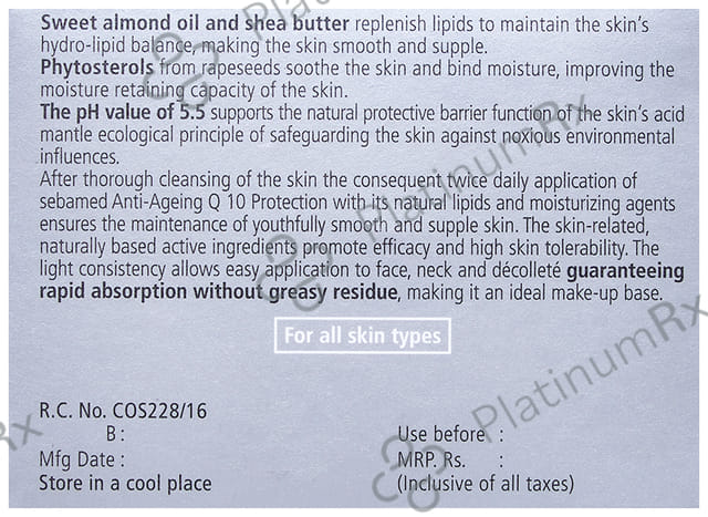 Sebamed Anti Ageing Q10 Protection pH 5.5 for Healthy Skin Cream 50ml