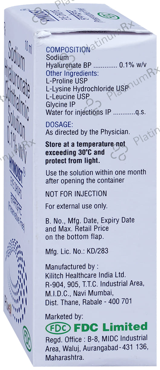 Hymoist 0.1% Ophthalmic Solution 10ml