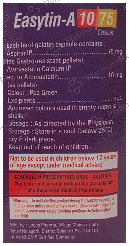Easytin A 10mg/75mg Capsule