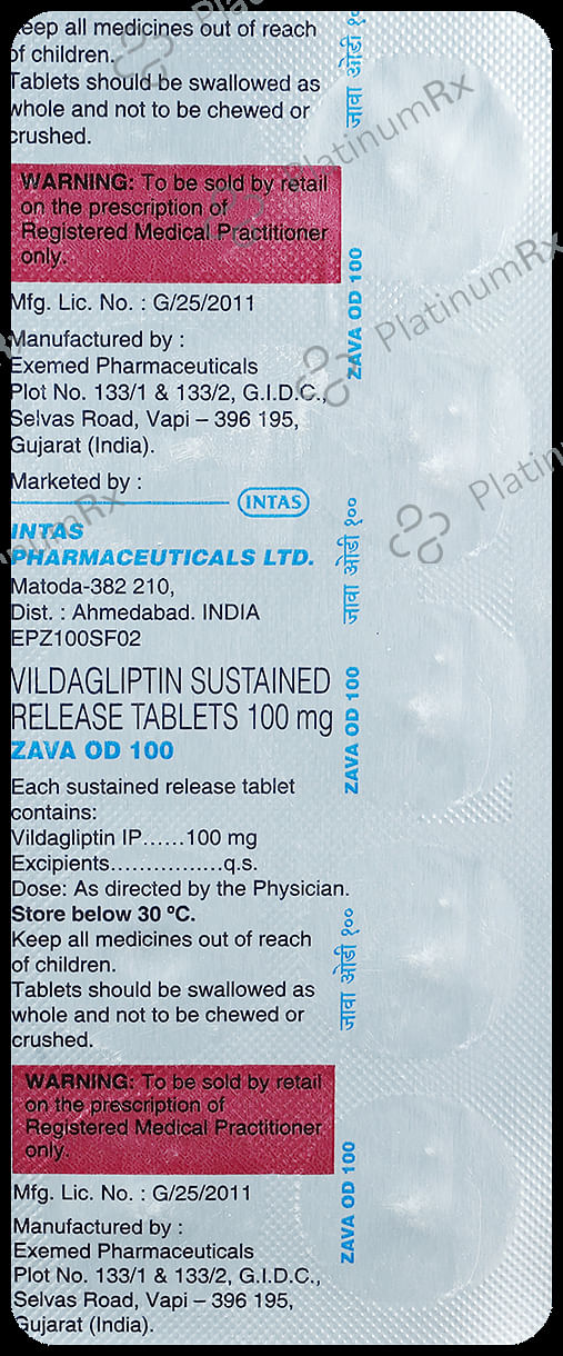 Zava OD 100mg Tablet 10s