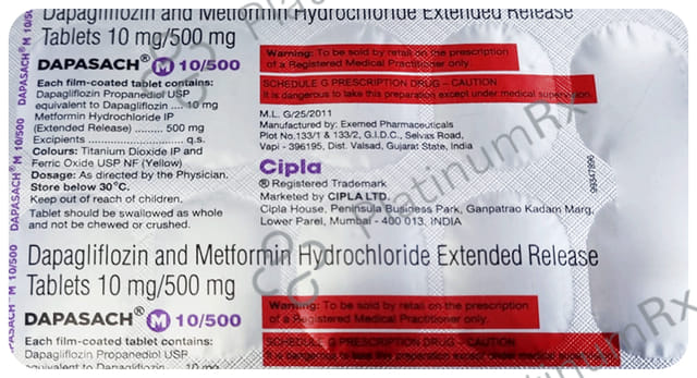 Dapasach M 10mg/500mg Tablet