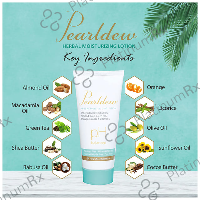 Pearldew Herbal Moisturizing Lotion (100gm Each) 3 Tubes