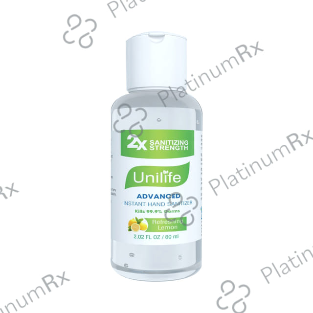 Unilife Advanced Instant Gel Hand Sanitizer Refreshing Lemon 60 Sanitizer