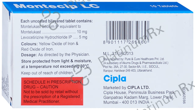 Montecip LC 5/10mg Tablet 10s