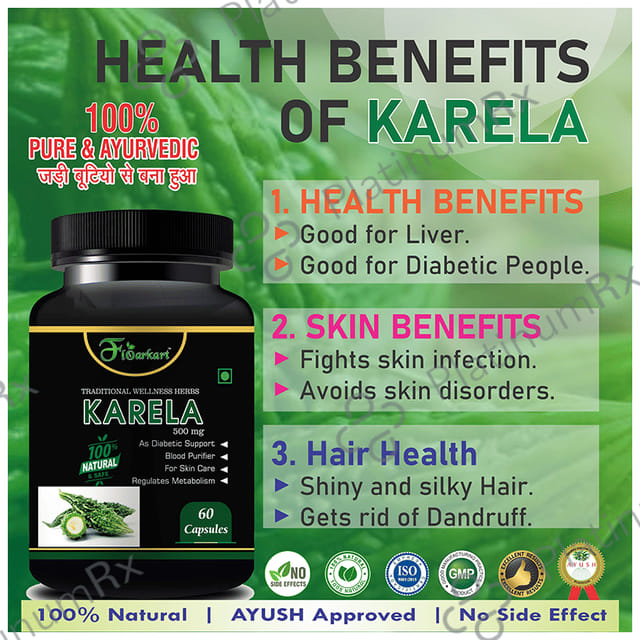 Floarkart Karela 500mg Capsule 60s