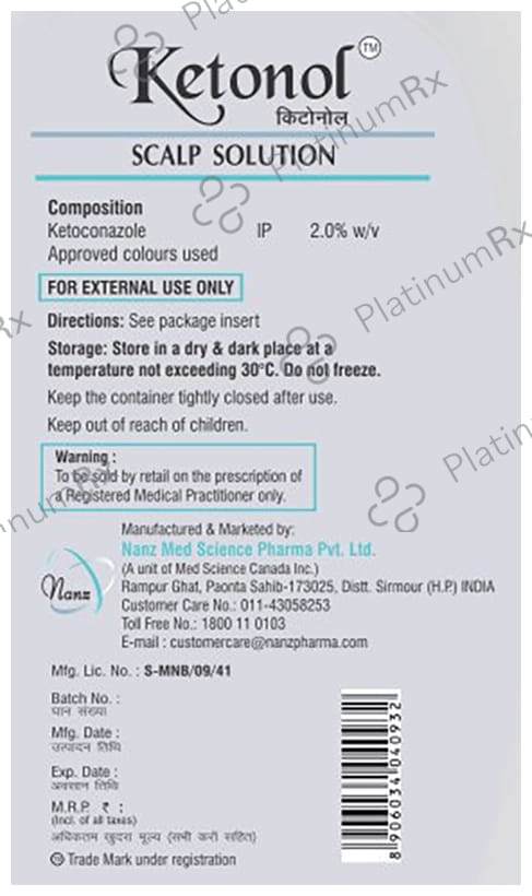 Ketonol Scalp Solution