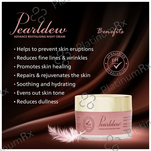 Pearldew Advance Revitalising Night Cream (50gm Each) 2 jar
