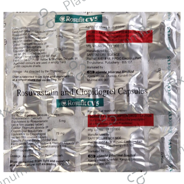 Rosufit CV 5/75mg Capsule 15s