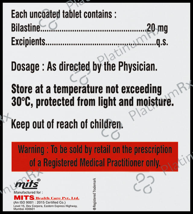 Bilofast 20mg Tablet 10s