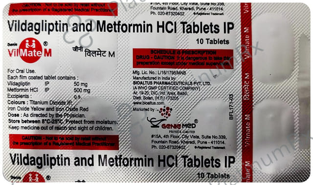 Vilmate M 500/50mg Tablet 10s